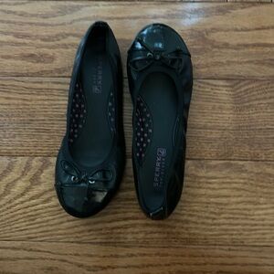 Sperry Elise Bow Ballet Flats Black Size 3